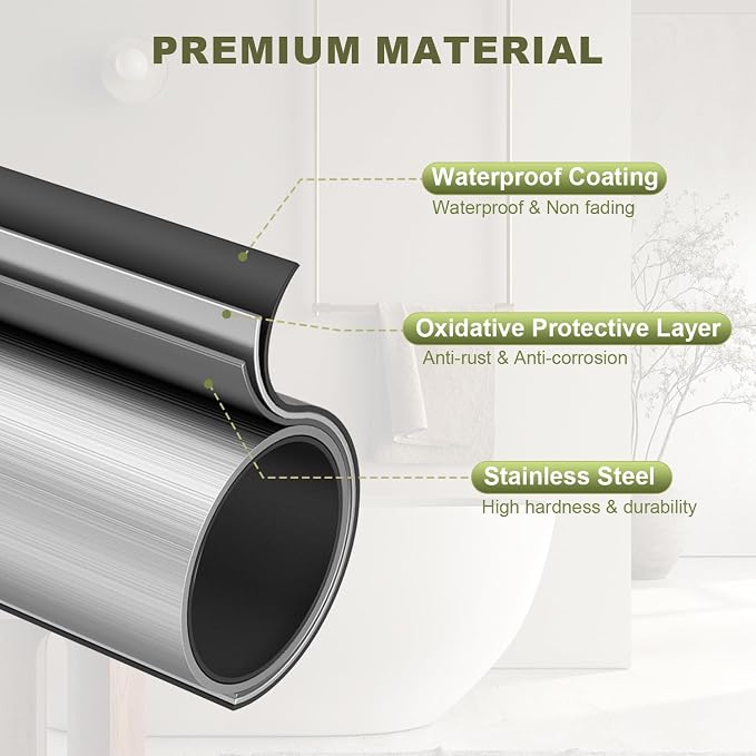 Toilet Paper Holder Free Standing, Black Toilet Paper Roll Storage with Reserve and Phone Shelf, Stainless Steel Floor Bathroom Tissue Dispenser and Organizer
