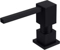 Sink Soap Dispenser for Kitchen Sink (Matte Black), All Brass Built-in and Refill from Top Design,Metal Hand Soap & Dish Soap Copper Pump