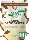 Good Natured Brand | Carpet Deodorizer & Freshener Powder | 31 oz Pet Odor Eliminator for Strong Odor & Pet Urine | Fresh Natural Cocoa Cashmere Scent | Safe for Homes with Pets
