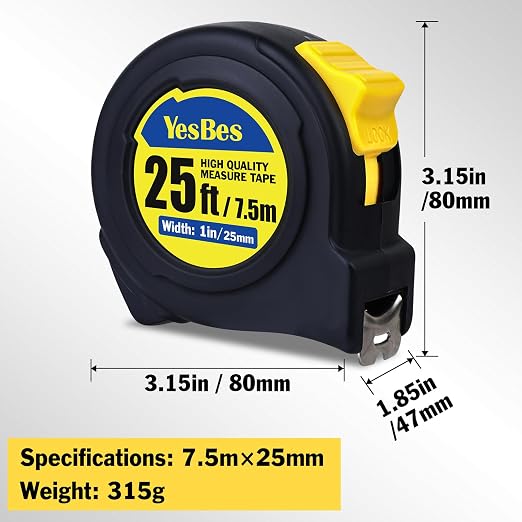 Tape Measure 25 ft, 20 Pack Bulk Easy Read Measuring Tape Retractable, Measurement Tape 25 FT by 1 in