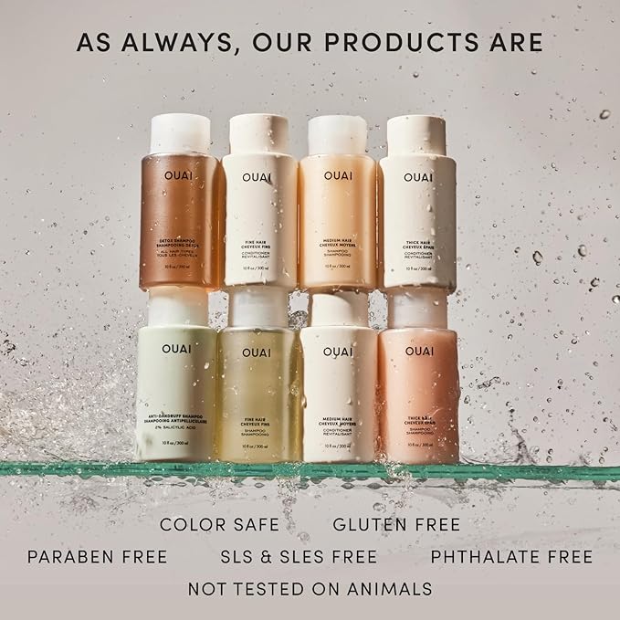 OUAI Leave In Conditioner & Heat Protectant for Hair - Prep Hair for Styling or Use as Detangling Spray to Fight Frizz & Flyaways - No Parabens, Sulfates or Phthalates (1.5 oz)