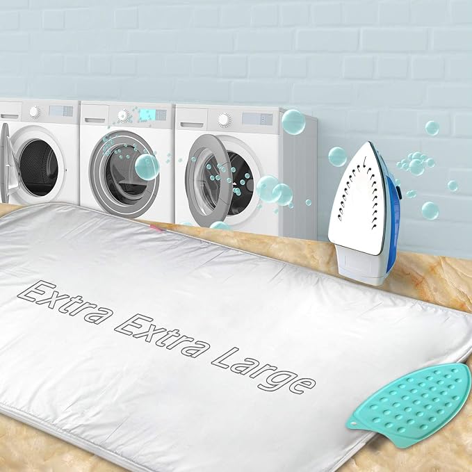 Ironing Mat,Thickened (32x55 inch) Ironing Blanket Ironing Pad | Double-Side Using Heat Resistant Pad Extra Extra Large Ironing Mat for Table Top,Countertop,Etc.