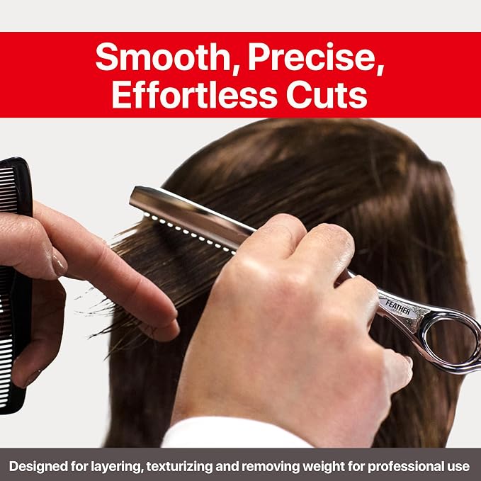 Feather Styling Razor Standard Blades - Hair Cutting Replacement Pack 30 Ct | Guarded Single Edge Stainless Steel Blades for Styling, Thinning & Shaping, Japan-Made Professional Haircut Refill Pack