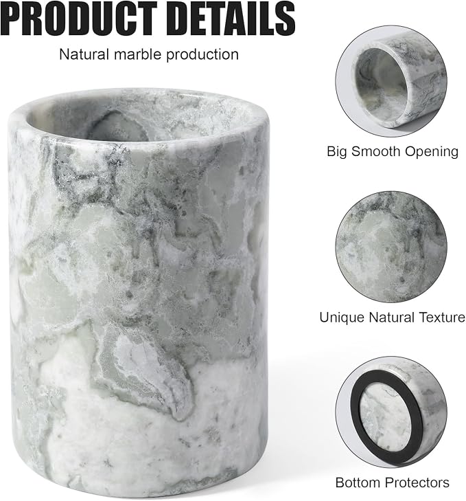 Marble Wine Bottle Chiller Bucket - Versatile Wine Chillers for Bottles - Handcrafted Wine & Champagne Cooler for Parties, Dinner - Applicable to Kitchen Utensil Holder Ideal for Wine Enthusiasts