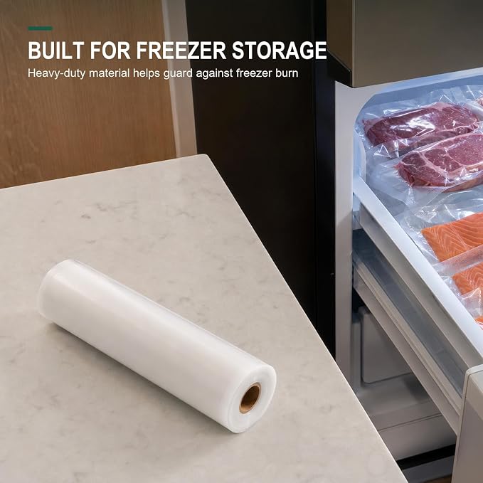 MAGIC SEAL Vacuum Sealer Bag Rolls for Food, 10 in x 50 ft, 2 Rolls | BPA-Free Nylon-PE, 4 mil Textured Side, Commercial Grade, Cut to Size for Freezer Storage, Sous Vide and Meal Prep