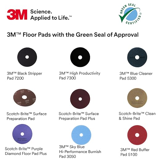3M Red Buffer Pad 5100, 23 in