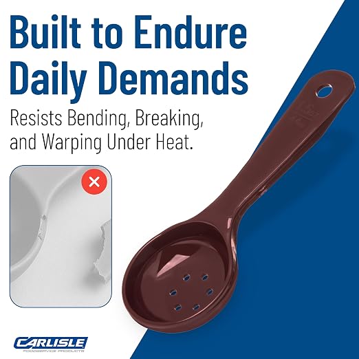 Carlisle FoodService Products 496101 Solid Short Handle Portion Control Spoon 1.5 oz