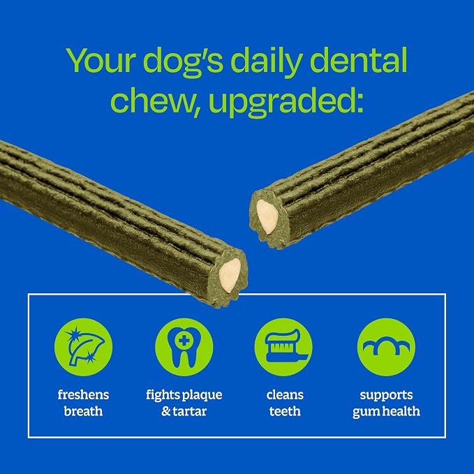 Ark Naturals Brushless Toothpaste Dog Dental Chews - XL Breeds (12 ct) | Vet Formulated Dog Dental Chew with Toothpaste Center - Freshens Breath, Reduces Plaque & Tartar
