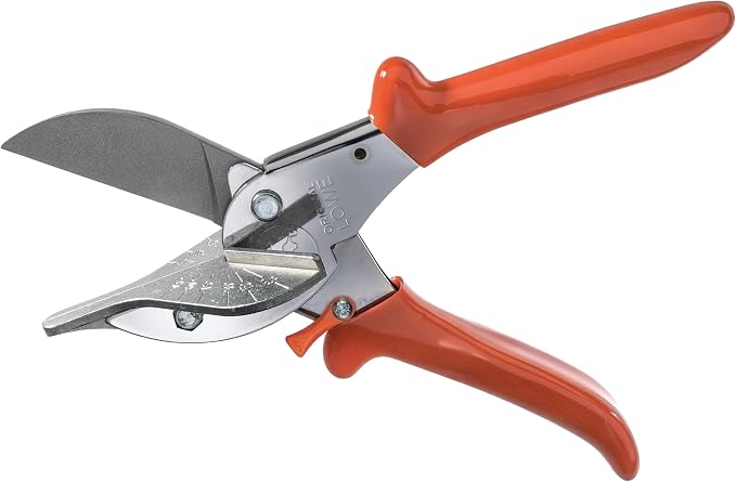 Original LÖWE Sharp Miter Shears 3.104 | With 45 Degree Stops for Precision Cutting | Professional Grade Angle Cutter Tool for Plastic, Rubber, Wood, PVC, Leather, Metal | Made in Germany
