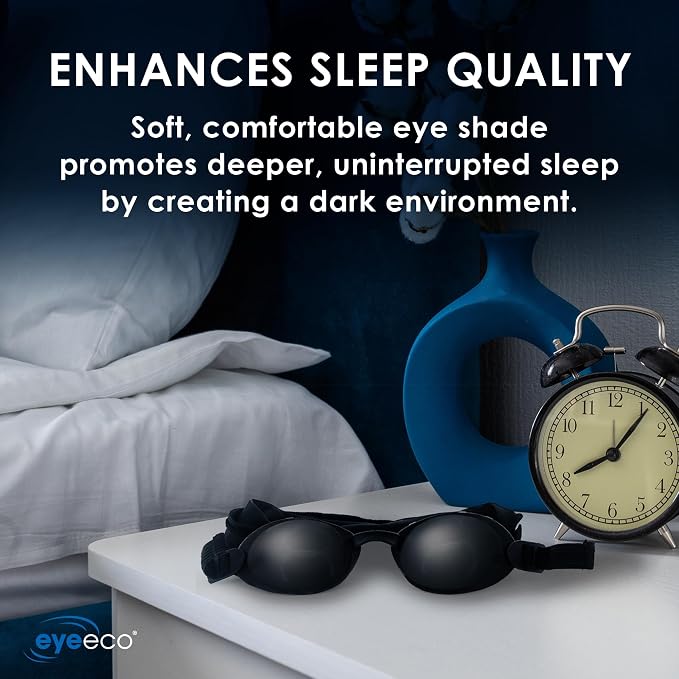Onyix Silicone Hydrating Sleep Mask, Black | Adjustable, Medical Grade Silicone Mask for Nighttime Dry Eye Relief and Hydration