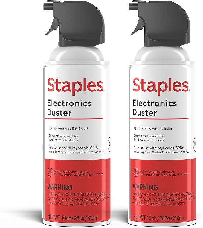 Staples Electronics Air Duster, 10 oz., 2 Pack