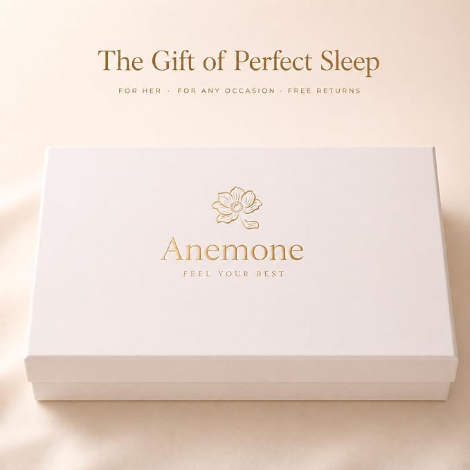 Anemone Contour Sleeping Mask for Women – Softer Than Silk Eye Masks for Sleep, Complete Blackout, Zero Eye Pressure Fit, Lightweight, Eye Care, Travel Essentials Included