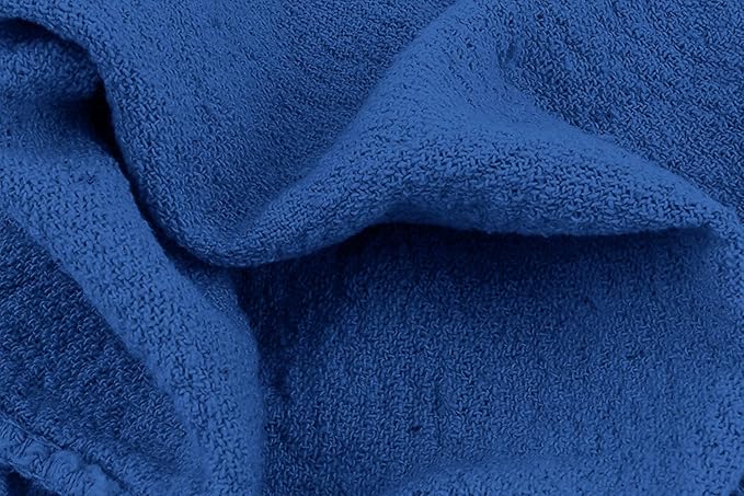Avalon Towels Cotton Shop Rags – (Pack of 600) Size 12x14 Inches Cleaning Rags – Absorbent Shop Towels and Multipurpose Cleaning Towels for Automobiles, Industries, Garage and Homes (Blue)