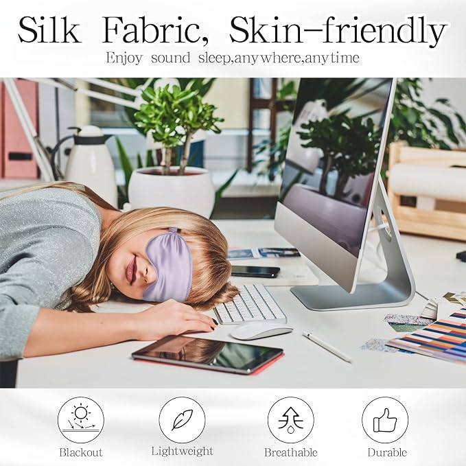 100 Pieces Silk Sleep Mask Eye Coverings for Sleeping Smooth Soft Eye Covers Mask with Elastic Strap for Sleeping Blocking Lights Travel Relax