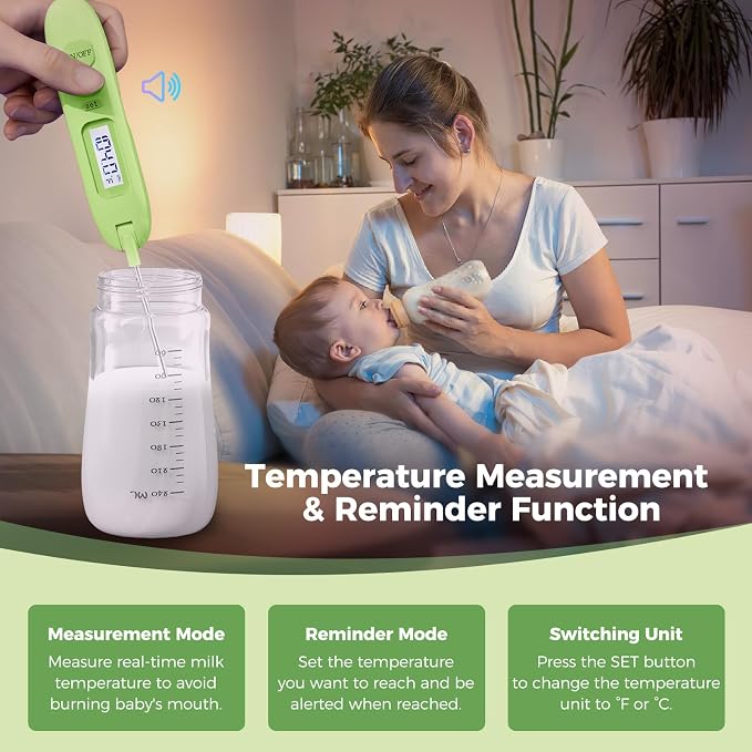 Electric Bottle Brush Cleaner,Wireless Charging Electric Baby Bottle Brush Cleaner,Nipple/Straw/Bottleneck Brush,Food Thermometer,Formula Mixer-IPX7 Waterproof,Travel Bottle Cleaner Kit for Newborn