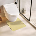 TYUU Toilet Rug, Thin Toilet Rugs U Shaped Washable Non Slip Absorbent Quick Dry Low Pile Toilet Mat, Yellow 20"x24" U Shape