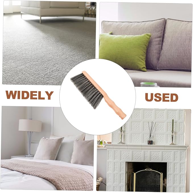 minkissy 3pcs Fireplace Cleaning Brush Hand Broom for Replacing Fireplace Brush Accessories Mantel
