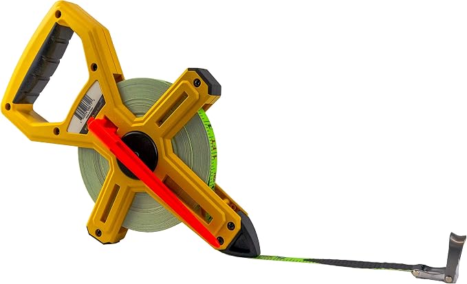 Komelon 6611 Open Reel Fiberglass Tape Measure, 100-Feet (Pack of 5)