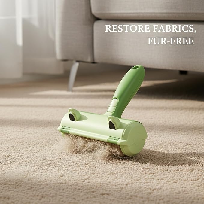 Reusable Fabric Lint Remover Brush for Textiles, Carpets & Vehicle Interiors - Mechanical De-linting Tool with Durable PP Handle