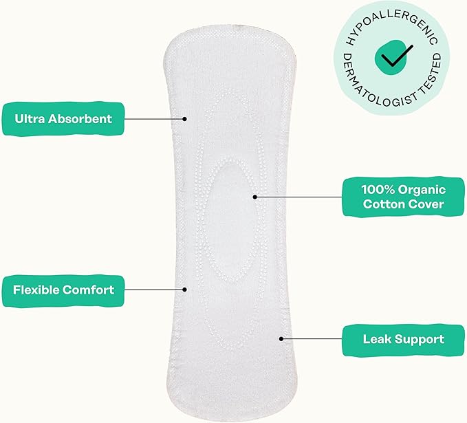 The Honey Pot Company - 120ct - Herbal Long Panty Liners for Women - Infused w/Essential Oils for Cooling Effect & Organic Cotton Cover - Feminine Care