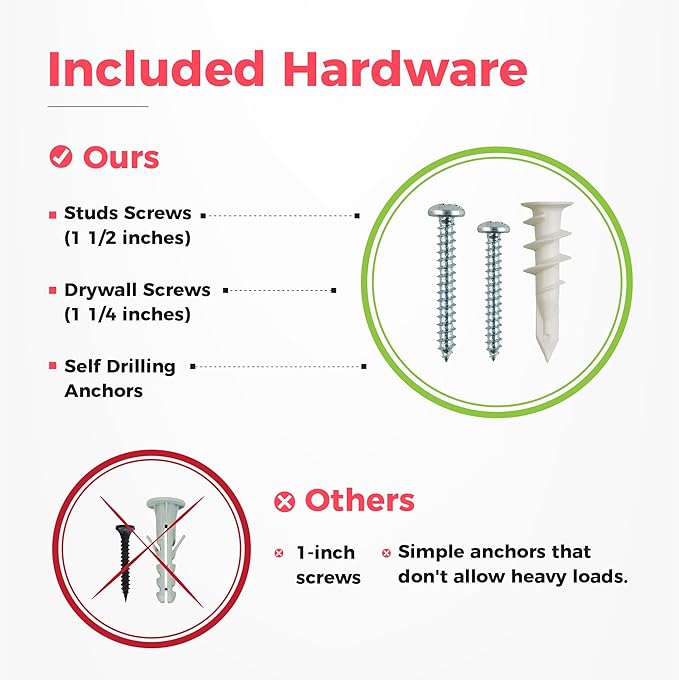 TIDYME Garage Tool Organizer Wall Mount - 32 inches - Sturdy Storage Rack with Adjustable Hooks, Anti-Rust - Easy Installation, 200lbs Capacity - Garden Tool Organizer (02 Racks & 04 Hooks)