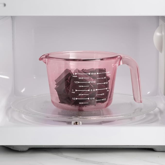 COOK WITH COLOR Glass Measuring Cups - Ideal for Cooking and Baking, Purple