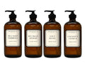 Apothecary 101 Glass Hand Soap Set, Sea Salt Verbena, Huckleberry, Lily Rose, Coconut Citrus, 16 Fl Oz Bottles, Home and Body Company