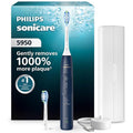 Philips Sonicare 5950 Series Electric Toothbrush with Travel Case, Pressure Sensor, 21-Day Runtime, 6 Brushing Settings, SmarTimer, BrushPacer, Navy Blue, HX7133/03