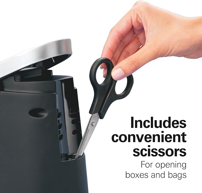 Hamilton Beach Smooth Edge Electric Automatic Can Opener for Kitchen with Easy Push Down Lever,Extra Tall,Includes Stainless Steel Scissors,Black and Chrome (76607),(Pack of 2)