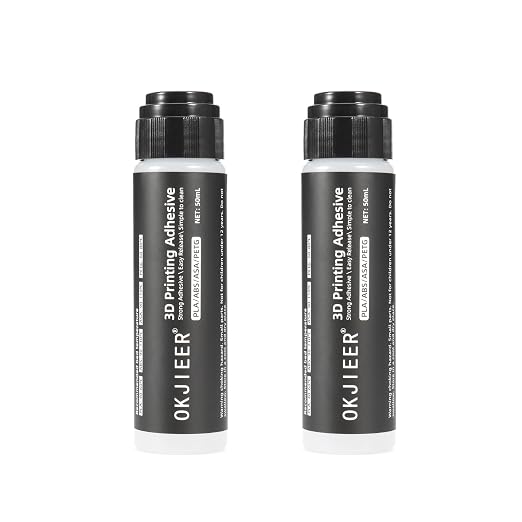 Adhesive Glue for Adventurer 5M Series 3D Printing Build Plate, Compatible with Flashforge 3D Printer PLA/PETG/ABS/ASA Filament, 50ml (2-Pack)
