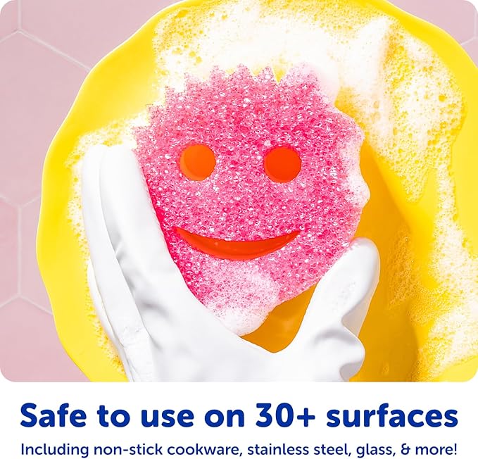 Scrub Daddy Scrub Mommy Kitchen Sponges for Dishes & Wiping Spills - Dual-Sided Dish Scrubber Sponge for Cleaning - Multi-Colored Bulk Pack - Stain & Odor Resistant (5 Count)