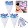 Washing Machine Hair Filter Mesh Bags, Floating Hair Filtering Mesh Removal, Pet Hair Remover for Laundry, Lint Catcher for Washing Machine, Reusable Washer Lint Catcher for Dog & Cat Hair (6, Blue)