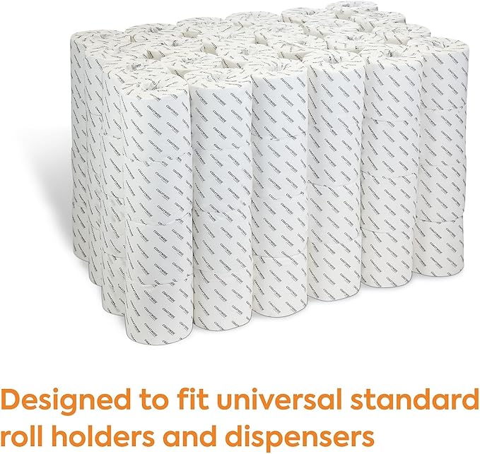 Staples Coastwide Toilet Paper - 1 - Ply, White, Unscented, 96 Rolls/Case, 1,000 Sheets/Roll, Septic Safe, Durable and absorbent