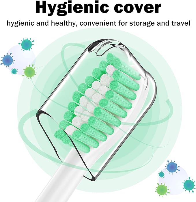 Replacement Toothbrush Heads for Philips Sonicare E-Series/Essence/Xtreme/Elite and Other Screw-on Electric Toothbrush Models, 3 Pack, Dupont Bristles