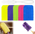 Reusable Chenille Microfiber Dust Duster,360° Electrostatic Dusters for Cleaning,Washable Fleece Duster Refills with Handle for Every Surface in Your Home (1set)