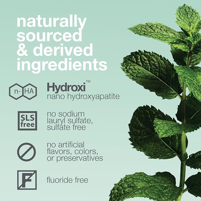 Davids Nano Hydroxyapatite Whitening Enamel Health SLS Free Peppermint 4oz | Fluoride Free, Remineralizing, Antiplaque, Fresh Breath, Made in USA, Nano-Hydroxyapatite Toothpaste, Davids Hydroxi