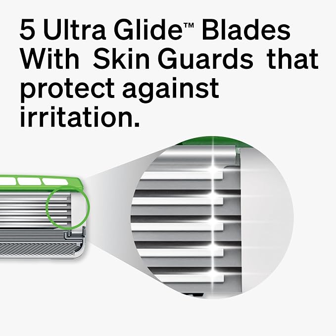 Schick Hydro Sensitive 5-Blade Razors for Men, 1 Handle & 5 Refills