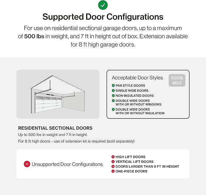 Genie Chain Glide Connect Essentials Smart Garage Door Opener, 2033-LO | Aladdin Connect Wi-Fi, Chain Drive, LED Bulbs Included, 1 Remote, Works with Alexa, Google Assistant and SmartThings