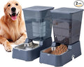 Meikuler Pets Auto Feeder 5.2L,Food Feeder and Water Dispenser Set for Medium & Large Dogs Cats and Pets Animals (Navy)