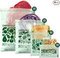Cleanomic Compostable Zip Sandwich Bags - Leak Resistant, Gallon, Quart, Sandwich, Snack - 125 Count