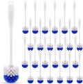 Reallnaive 24 Pcs 18 Inch Toilet Brush Toilet Bowl Cleaner Brush Bathroom Long Plastic Handled Cleaning Scrubber with Hook Hole for Household Bathroom Cleaning Supplies(Flat Handle)