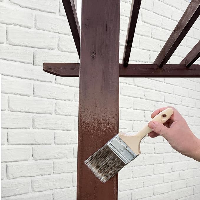 Magimate 3-Inch (76mm) Double Thick Chip Paint Brush – Versatile Wood Handle Stain Brush for Furniture, Walls, Fences, and Murals, Wide Gesso, Plaster, Polyurethane and Varnish Paintbrush - Pack of 12