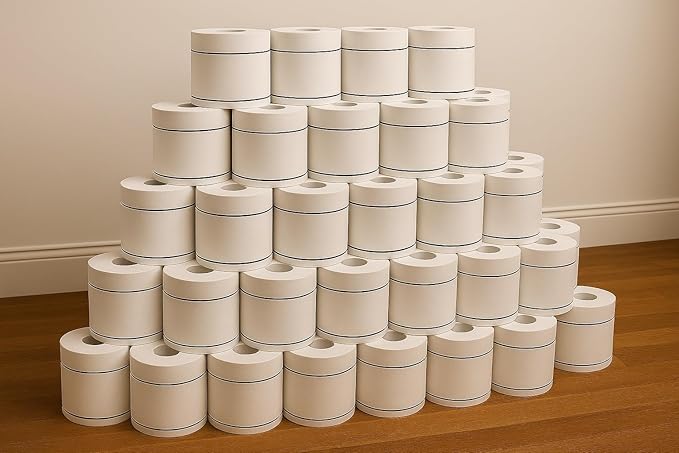 Recycled Toilet Paper, 2-Ply Bath Tissue, White, 500 Sheets per Roll, 96 Rolls/Case, Soft & Gentle for Commercial Restrooms