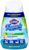Clorox Fraganzia Gel Air Freshener Cone, Island Orchid Scent - No-Plug, Battery-Free Air Freshener for Small Rooms, Closets, Kitchens, Bathrooms, Offices and More, 6 Ounce