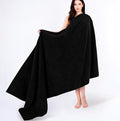 Cotton Paradise 100% Cotton Turkish Towel, Soft Absorbent Quick Dry, 40x80 Oversized Bath Sheet Towel, Coal Black