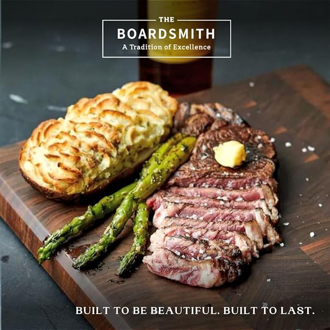 Maple End Grain Cutting Board - Premium End Grain Butcher Block Wood Cutting Board for Kitchen - Food-Safe, Non-Slip, Sustainably Sourced Maple Wood (Medium)