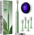 ODAY Sonic Electric Toothbrush for Adults with Wall Mounted UV-Cleaning Toothbrush Holder and 4 Brush Heads, Wireless Charging, IPX7 Waterproof, 1 Month+ Battery, Green