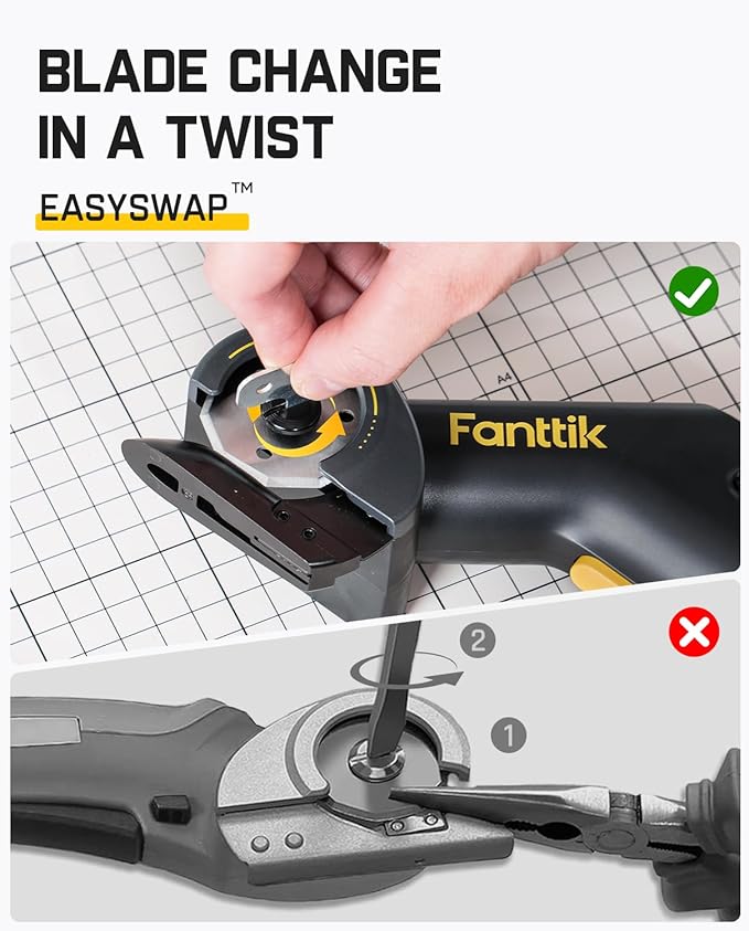 Fanttik C10 Pro BowGuide Electric Cardboard Cutter, Cordless Scissors with LED Display, 2-Speed Adjustable, Rechargeable Powerful Rotary Box Cutter with 2 Blades for Fabric, Carpet, Leather, Cardboard