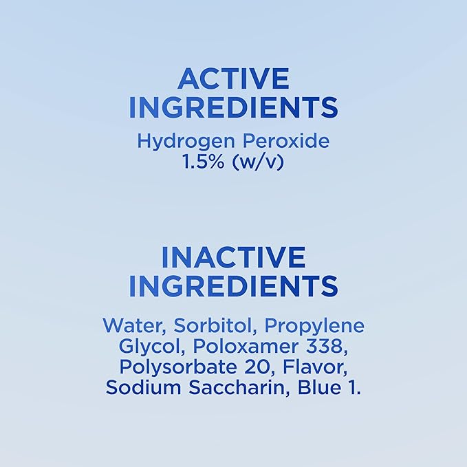 Colgate Peroxyl Alcohol Free Mouthwash with 1.5% Hydrogen Peroxide, Mouth Sore Rinse for Canker Sores, Oral Irritations, and Burns, Mild Mint, 16.9 fl oz Bottle