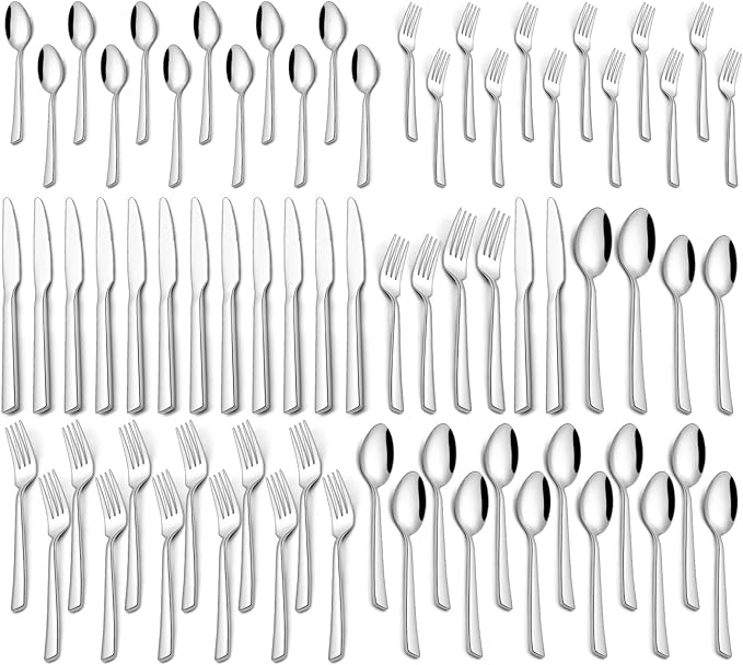 Yoehka 40 Piece Silverware Set for 8, Stainless Steel Flatware Set, Include Spoons/Forks/Knives, Mirror Polished Cutlery Set for Home Restaurant Hotel, Dishwasher Safe